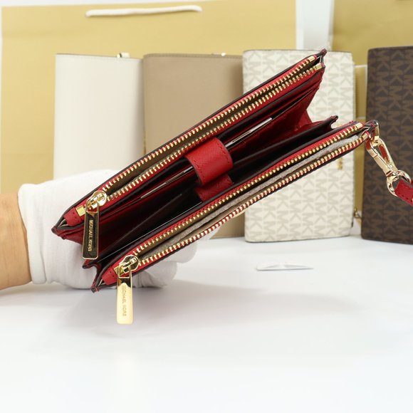 Jet Set Travel Double Zip Wristlet - Picture 6 of 11